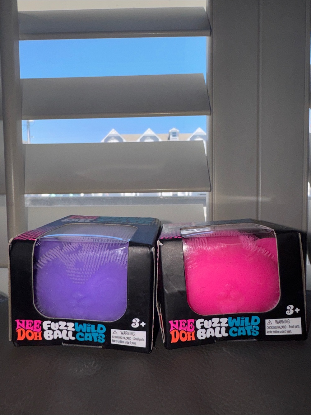 NEE DOH Fuzz Ball Cats - Purple & Hot Pink Set✨RARE‼️